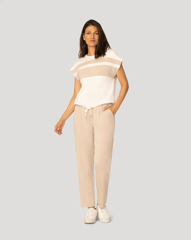 Stripe Drawstring Top & Jogger Set