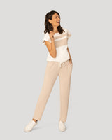 Stripe Drawstring Top & Jogger Set