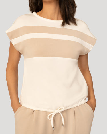 Stripe Drawstring Top & Jogger Set