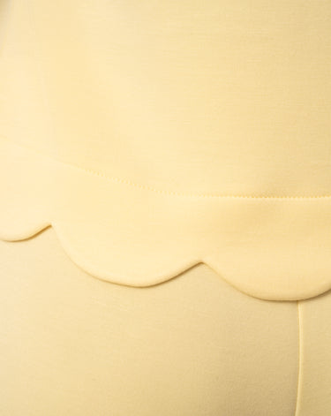 Scallop Trim Top and Capri Pant Set