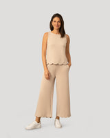 Scallop Trim Top and Capri Pant Set