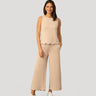 Scallop Trim Top and Capri Pant Set