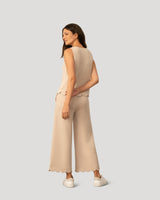 Scallop Trim Top and Capri Pant Set