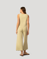 Scallop Trim Top and Capri Pant Set