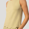 Scallop Trim Top and Capri Pant Set