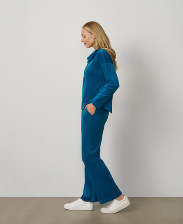 Cowl Neck Wide Leg Pant Set