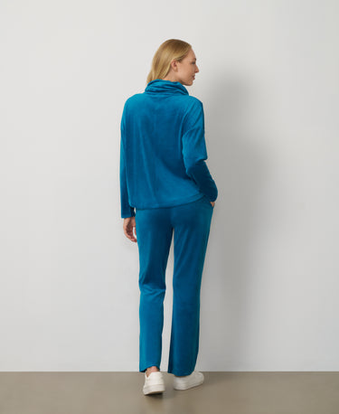 Cowl Neck Wide Leg Pant Set