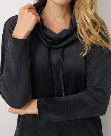 Cowl Neck Wide Leg Pant Set
