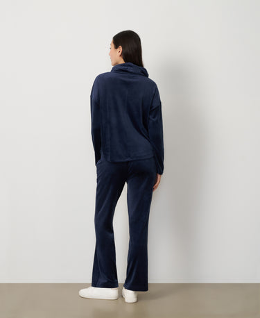 Cowl Neck Wide Leg Pant Set