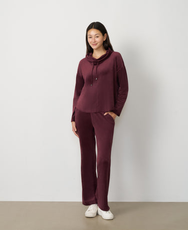 Cowl Neck Wide Leg Pant Set