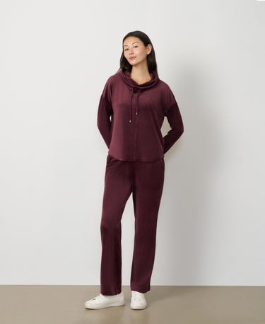 Cowl Neck Wide Leg Pant Set