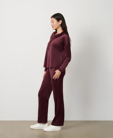 Cowl Neck Wide Leg Pant Set