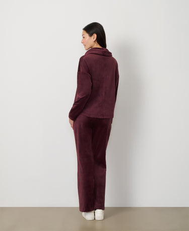 Cowl Neck Wide Leg Pant Set