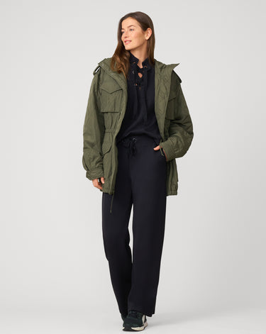 Grommet Detail Top & Wide Leg Pant Lounge Set