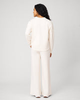 Grommet Detail Top & Wide Leg Pant Lounge Set