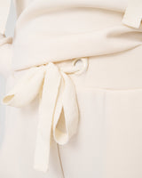 Grommet Detail Top & Wide Leg Pant Lounge Set