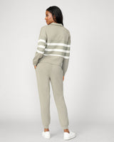 Striped Polo & Jogger Lounge Set