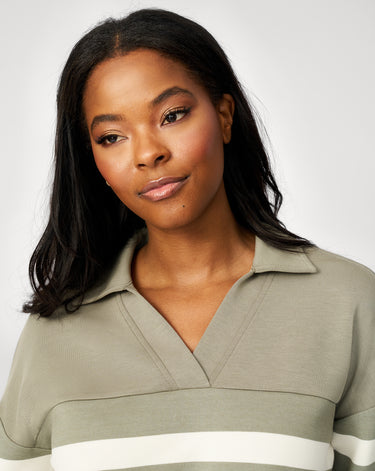 Striped Polo & Jogger Lounge Set