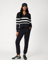Striped Polo & Jogger Lounge Set