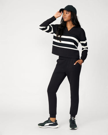 Striped Polo & Jogger Lounge Set