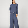 Boat Neck Top & Wide Leg Pant Lounge Set