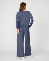 Boat Neck Top & Wide Leg Pant Lounge Set
