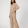 Boat Neck Top & Wide Leg Pant Lounge Set