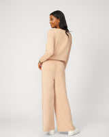 Boat Neck Top & Wide Leg Pant Lounge Set