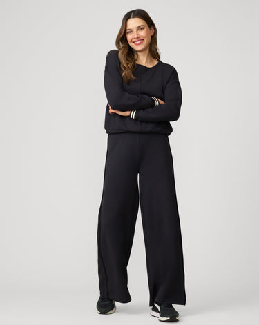 Boat Neck Top & Wide Leg Pant Lounge Set