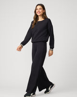 Boat Neck Top & Wide Leg Pant Lounge Set