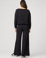 Boat Neck Top & Wide Leg Pant Lounge Set