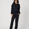 Ruffle Sleeve Sweatshirt and Jogger Set