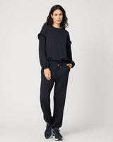 Ruffle Sleeve Sweatshirt and Jogger Set