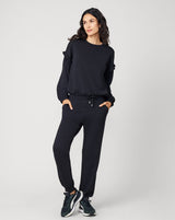 Ruffle Sleeve Sweatshirt and Jogger Set