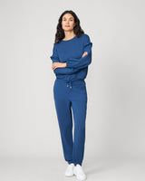 Ruffle Sleeve Sweatshirt and Jogger Set