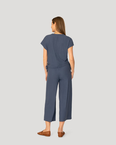 Triple Rib Shirred Top and Pant Set