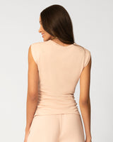 Shirred Side Sleeveless Top