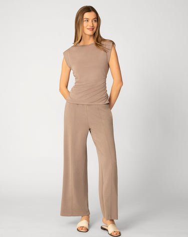 Shirred Side Sleeveless Top