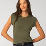 Shirred Side Sleeveless Top