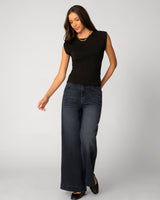 Shirred Side Sleeveless Top