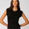Shirred Side Sleeveless Top
