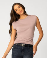 Shirred Side Sleeveless Top
