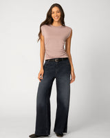 Shirred Side Sleeveless Top