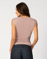 Shirred Side Sleeveless Top