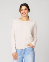 Tonal Cheetah Modal Drop Shoulder Top Moonbeam