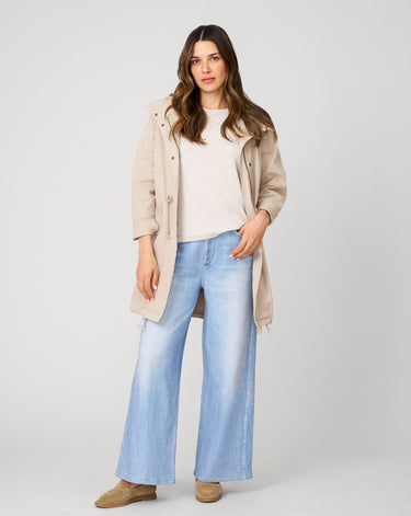 Tonal Cheetah Modal Drop Shoulder Top