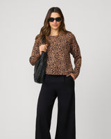 Leopard Cropped Modal Sweatshirt