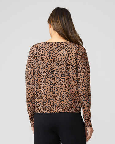 Leopard Cropped Modal Sweatshirt