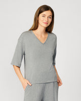 V-Neck Kimono Ultra Soft Terry Top
