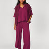 Cropped Wide Leg Ultra Soft Terry Pant